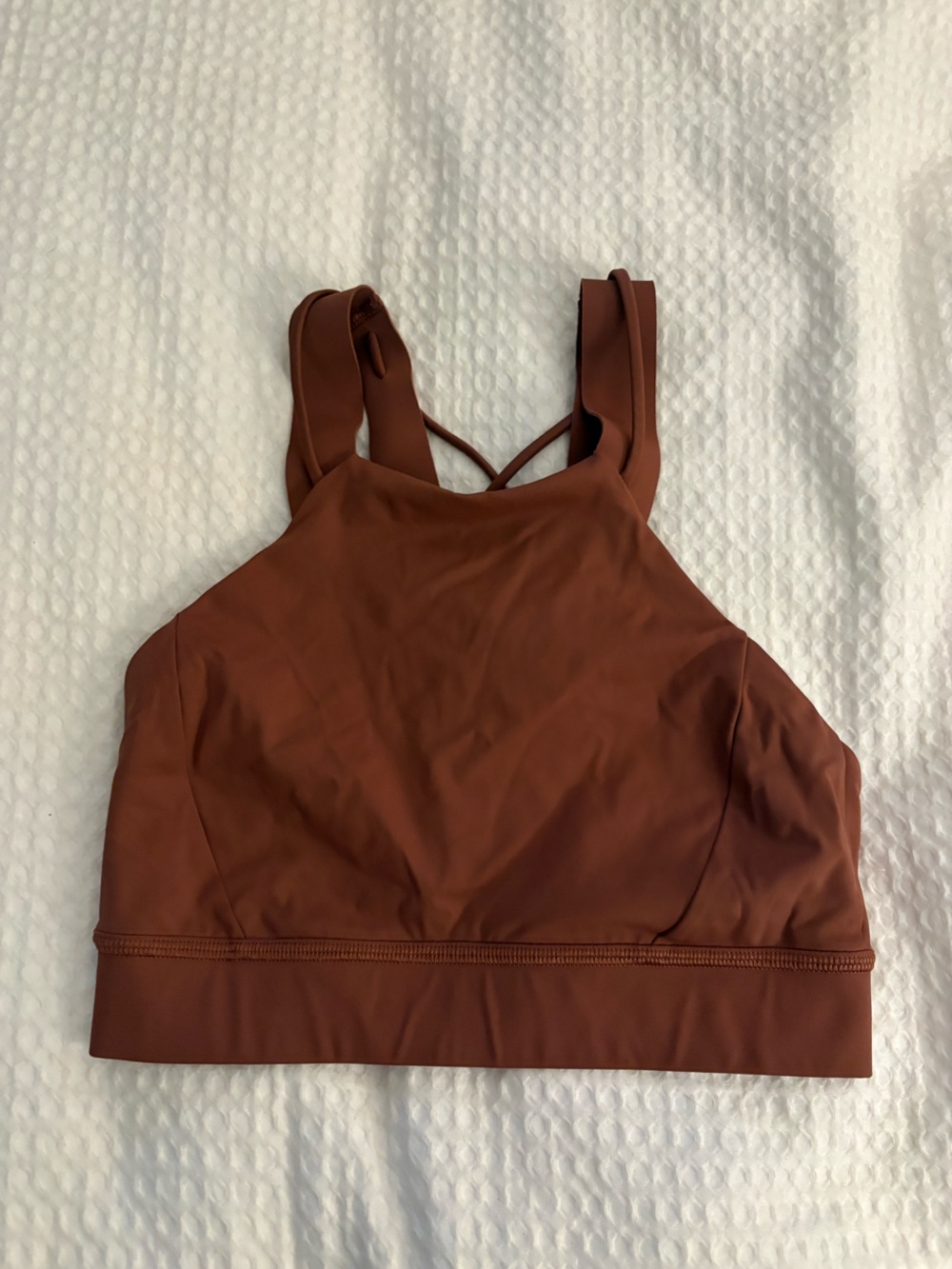lululemon athletica Rust Brown High Neck Sports Bra
